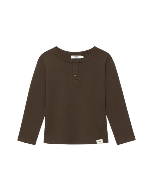 GLOWNY(グロウニ―)の「3/4 BUTTON FLY TEE(Tシャツ/カットソー・レディース・ホワイト/ブラック/グレー/ブルー/イエロー系/グリーン系その他/ブラウン/ピンク・SMALL/MEDIUM/LARGE/X-SMALL/X-LARGE)」の4枚目の写真