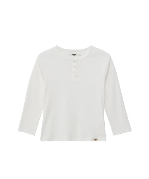 GLOWNY(グロウニ―)の「3/4 BUTTON FLY TEE(Tシャツ/カットソー・レディース・ホワイト/ブラック/グレー/ブルー/イエロー系/グリーン系その他/ブラウン/ピンク・SMALL/MEDIUM/LARGE/X-SMALL/X-LARGE)」の2枚目の写真