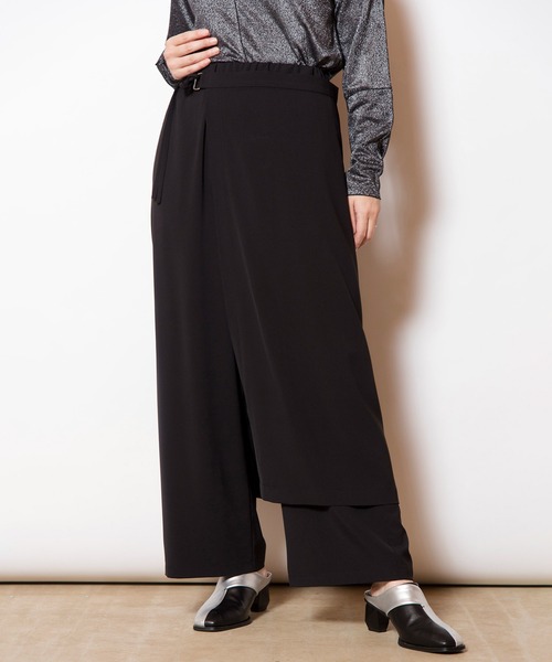 OSMOSIS（オズモーシス）の「レイヤードパンツ（その他パンツ・レディース・グレイッシュベージュ/カーキ/ブラック・ONE SIZE）」の2枚目の写真