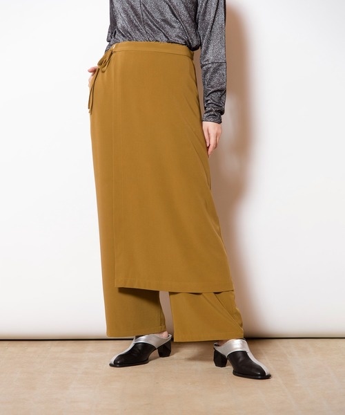 OSMOSIS（オズモーシス）の「レイヤードパンツ（その他パンツ・レディース・グレイッシュベージュ/カーキ/ブラック・ONE SIZE）」の6枚目の写真