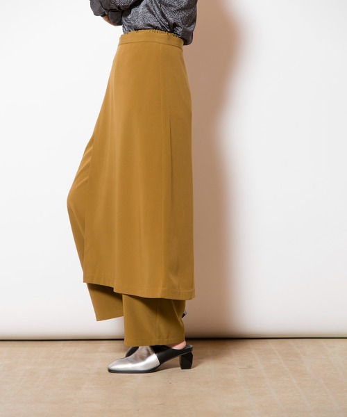 OSMOSIS（オズモーシス）の「レイヤードパンツ（その他パンツ・レディース・グレイッシュベージュ/カーキ/ブラック・ONE SIZE）」の7枚目の写真