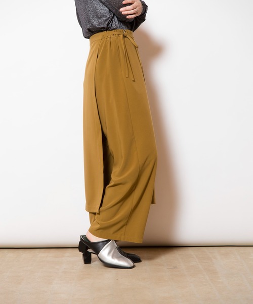 OSMOSIS（オズモーシス）の「レイヤードパンツ（その他パンツ・レディース・グレイッシュベージュ/カーキ/ブラック・ONE SIZE）」の9枚目の写真