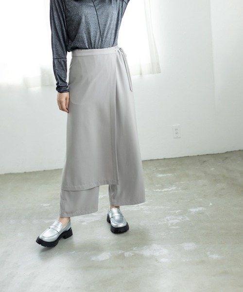 OSMOSIS（オズモーシス）の「レイヤードパンツ（その他パンツ・レディース・グレイッシュベージュ/カーキ/ブラック・ONE SIZE）」の16枚目の写真