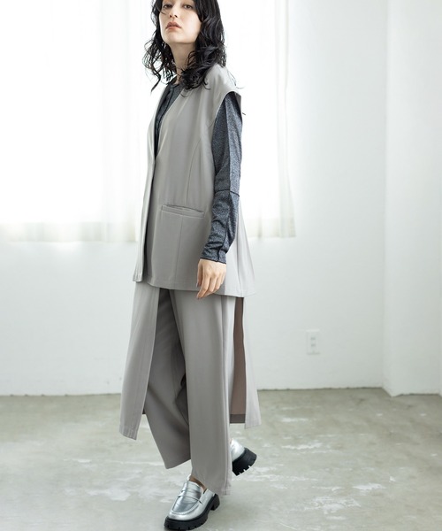 OSMOSIS（オズモーシス）の「レイヤードパンツ（その他パンツ・レディース・グレイッシュベージュ/カーキ/ブラック・ONE SIZE）」の18枚目の写真