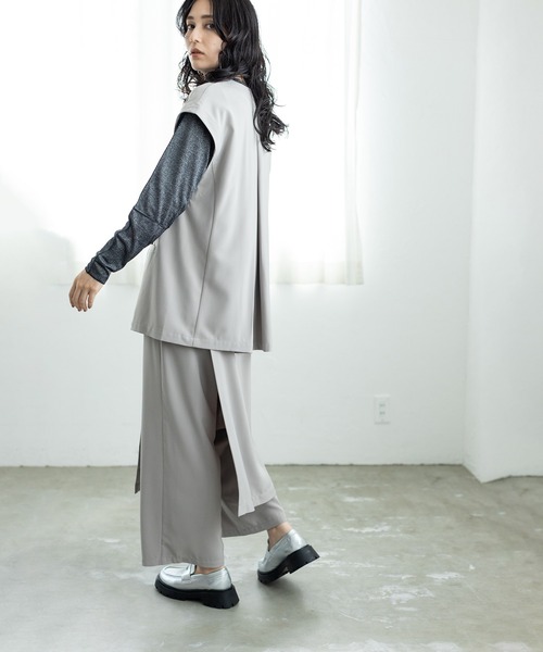 OSMOSIS（オズモーシス）の「レイヤードパンツ（その他パンツ・レディース・グレイッシュベージュ/カーキ/ブラック・ONE SIZE）」の19枚目の写真