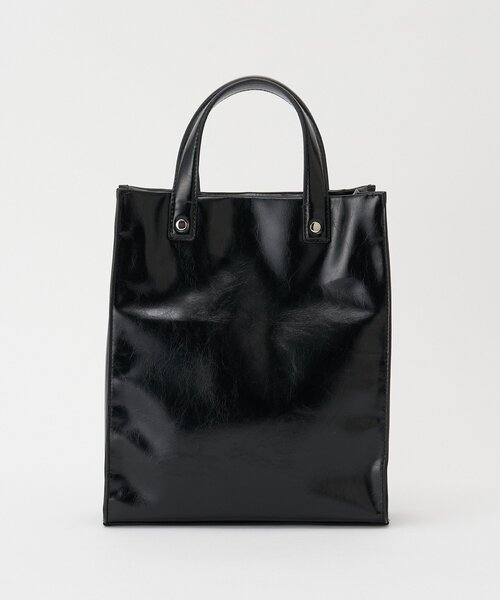 GRAIN(グレイン)の「【GRAIN/グレイン】ワッペンロゴフェイクレザートートバッグ(トートバッグ・レディース・ブラック・FREE)」の12枚目の写真