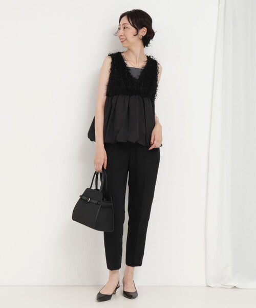 MICO COULIER（ミコクリエ）の「フラッグヤーンインレイベスト（シャツ/ブラウス・レディース・ブラック/グレー・38）」の13枚目の写真