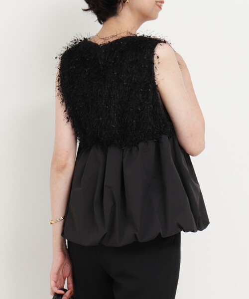 MICO COULIER（ミコクリエ）の「フラッグヤーンインレイベスト（シャツ/ブラウス・レディース・ブラック/グレー・38）」の16枚目の写真