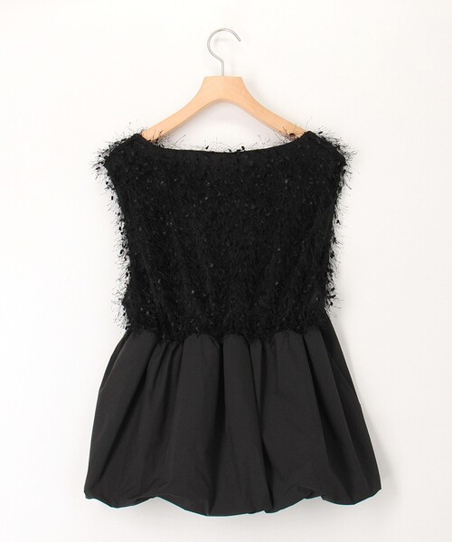 MICO COULIER（ミコクリエ）の「フラッグヤーンインレイベスト（シャツ/ブラウス・レディース・ブラック/グレー・38）」の19枚目の写真