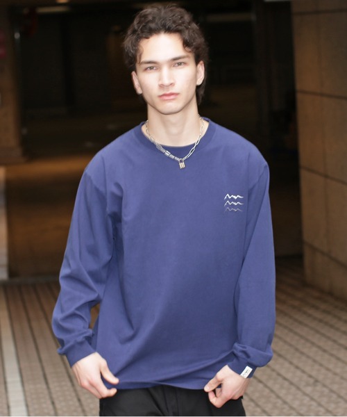 MANASTASH(マナスタッシュ)の「MANASTASH/マナスタッシュ/MANASTASH EMB LOGO L/S TEE(Tシャツ/カットソー・メンズ・ブラック/ベージュ/ホワイト/ネイビー・XL/M/S/L)」の4枚目の写真