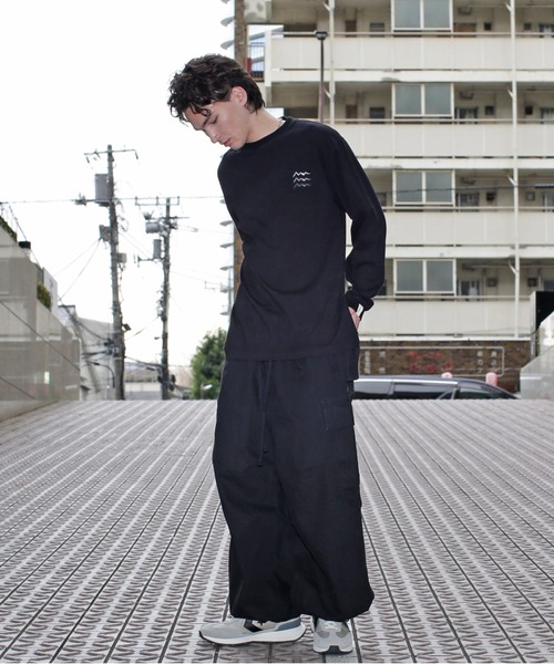 MANASTASH(マナスタッシュ)の「MANASTASH/マナスタッシュ/MANASTASH EMB LOGO L/S TEE(Tシャツ/カットソー・メンズ・ブラック/ベージュ/ホワイト/ネイビー・XL/M/S/L)」の8枚目の写真