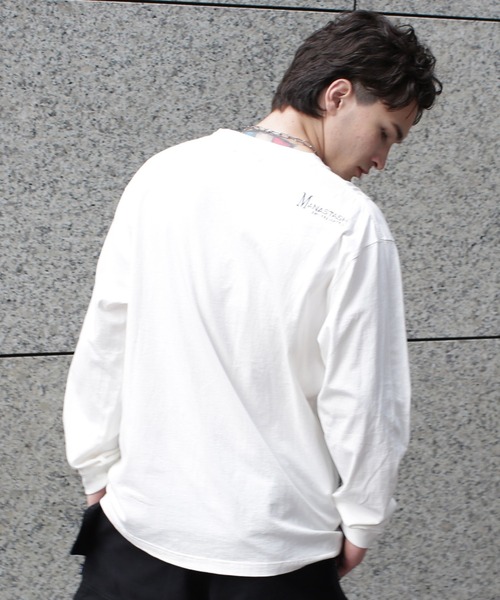 MANASTASH(マナスタッシュ)の「MANASTASH/マナスタッシュ/MANASTASH EMB LOGO L/S TEE(Tシャツ/カットソー・メンズ・ブラック/ベージュ/ホワイト/ネイビー・XL/M/S/L)」の5枚目の写真