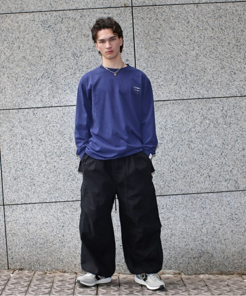 MANASTASH(マナスタッシュ)の「MANASTASH/マナスタッシュ/MANASTASH EMB LOGO L/S TEE(Tシャツ/カットソー・メンズ・ブラック/ベージュ/ホワイト/ネイビー・XL/M/S/L)」の10枚目の写真