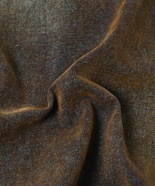 ADAM PATEK(アダムパテック)の「【ADAMPATEK/アダムパテック】velour dust wide pants ワイドパンツ(デニムパンツ・メンズ・ブラック/ブラウン・1/2)」の10枚目の写真