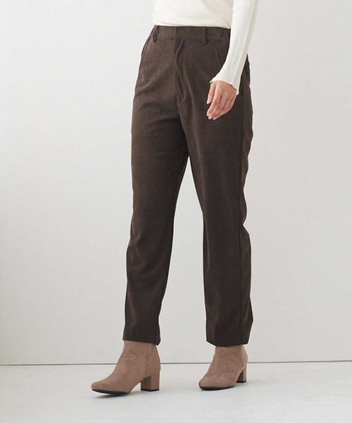 Tuche（トゥシェ）の「Tuche/トゥシェ　ストレートパンツ　細畝コーデュロイ（その他パンツ・レディース・ダークブラウン/ブラック/アイボリー・MEDIUM/LARGE/X-LARGE）」の5枚目の写真