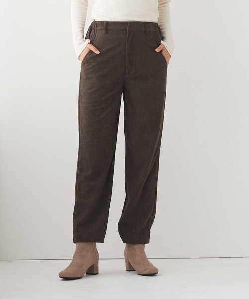 Tuche（トゥシェ）の「Tuche/トゥシェ　ストレートパンツ　細畝コーデュロイ（その他パンツ・レディース・ダークブラウン/ブラック/アイボリー・MEDIUM/LARGE/X-LARGE）」の7枚目の写真