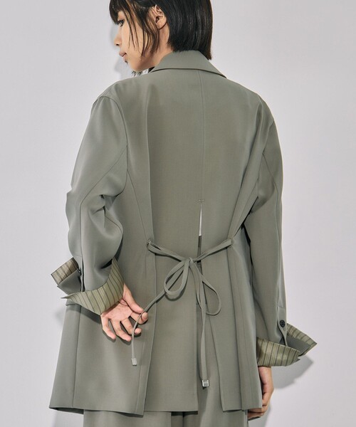 4WAY】ベルトテーラードジャケット｜ウォッシャブル/防シワ