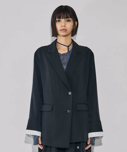 残りわずか！】《4WAY》ベルトテーラードジャケット｜ウォッシャブル