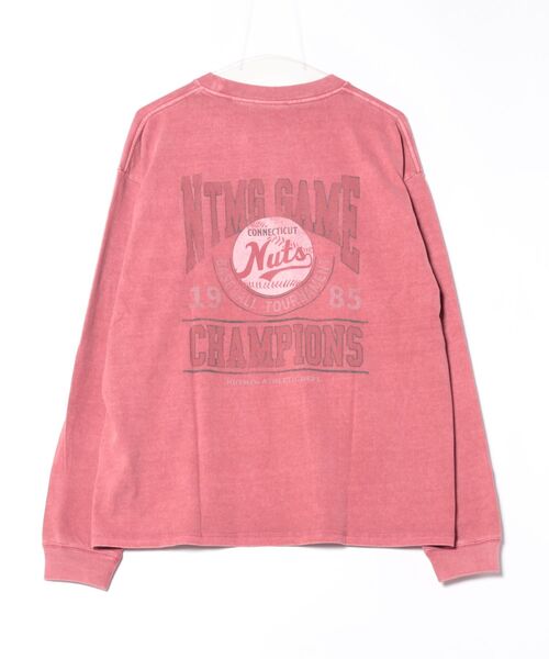 NO NEED(ノーニード)の「【NUTMEG/ナツメグ】製品染めNutsロンT(Tシャツ/カットソー・メンズ・チャコール/ブルー系その他/グリーン/ピンク/ブルー・M/L)」の8枚目の写真