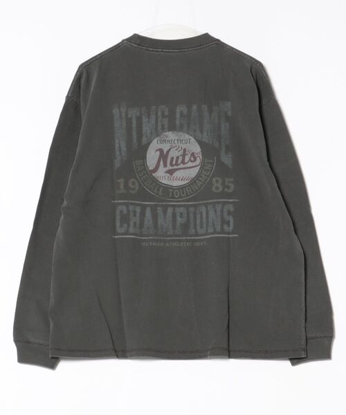 NO NEED(ノーニード)の「【NUTMEG/ナツメグ】製品染めNutsロンT(Tシャツ/カットソー・メンズ・チャコール/ブルー系その他/グリーン/ピンク/ブルー・M/L)」の9枚目の写真