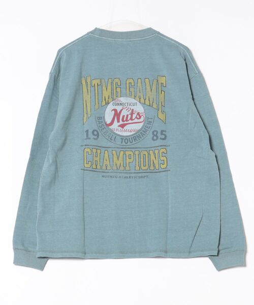 NO NEED(ノーニード)の「【NUTMEG/ナツメグ】製品染めNutsロンT(Tシャツ/カットソー・メンズ・チャコール/ブルー系その他/グリーン/ピンク/ブルー・M/L)」の10枚目の写真