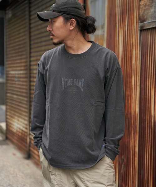 NO NEED(ノーニード)の「【NUTMEG/ナツメグ】製品染めNutsロンT(Tシャツ/カットソー・メンズ・チャコール/ブルー系その他/グリーン/ピンク/ブルー・M/L)」の17枚目の写真