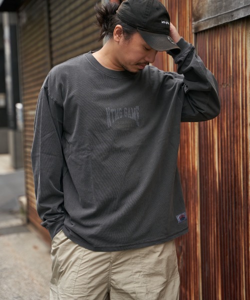 NO NEED(ノーニード)の「【NUTMEG/ナツメグ】製品染めNutsロンT(Tシャツ/カットソー・メンズ・チャコール/ブルー系その他/グリーン/ピンク/ブルー・M/L)」の18枚目の写真