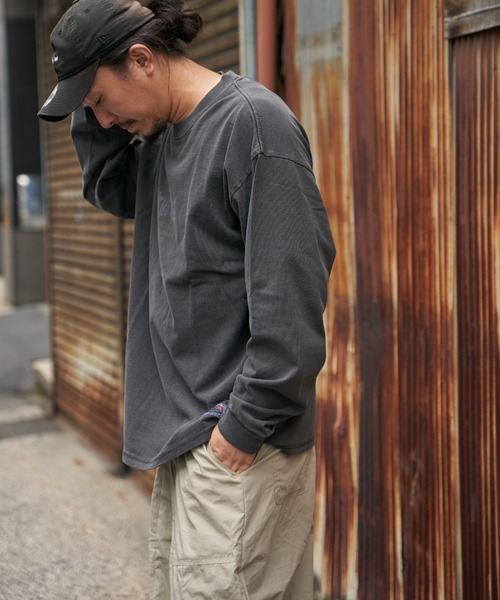 NO NEED(ノーニード)の「【NUTMEG/ナツメグ】製品染めNutsロンT(Tシャツ/カットソー・メンズ・チャコール/ブルー系その他/グリーン/ピンク/ブルー・M/L)」の20枚目の写真
