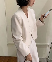 YUGA_YGMC V-neck cropped jacket