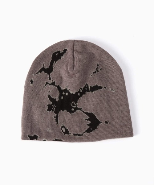 BAL（バル）の「BAL / バル JACQUARD SOFT BEANIE HAT（ニットキャップ/ビーニー・メンズ・ボルドー/ブラック・FREE）」の2枚目の写真