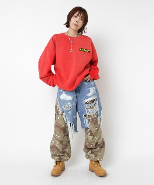 セール】R4404 カーゴレイヤード5ポケットパンツ（デニムパンツ）｜RNA