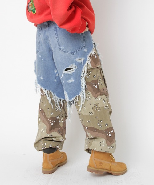 セール】R4404 カーゴレイヤード5ポケットパンツ（デニムパンツ）｜RNA