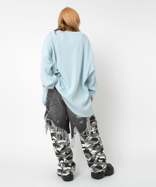 RNA(アールエヌエー)の「R4404 カーゴレイヤード5ポケットパンツ(デニムパンツ・レディース・インディゴブルー/ブラック・MEDIUM)」の13枚目の写真