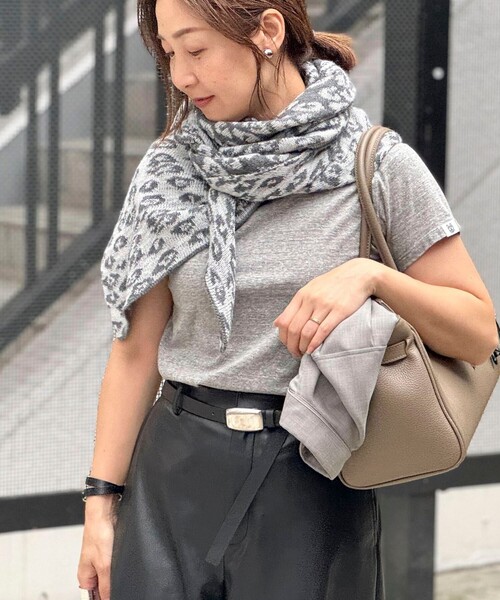 ノーリーズ（NOLLEY’S）/トライアングルレオパード柄ストール セール】トライアングルレオパード柄ストール（ストール/ショール