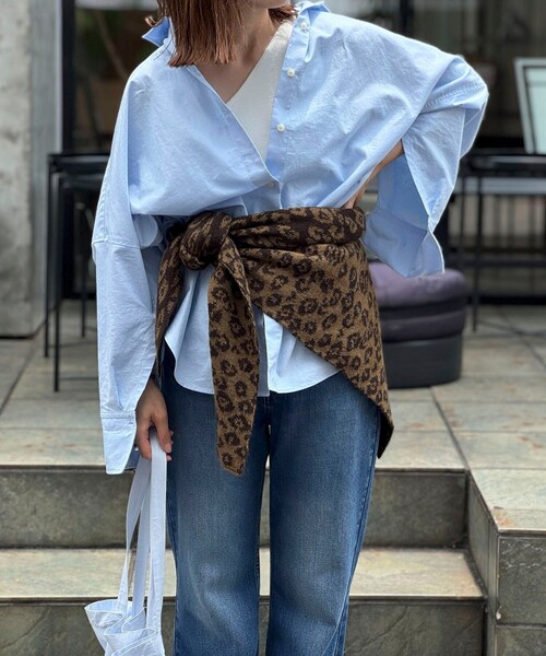 セール】トライアングルレオパード柄ストール（ストール/ショール