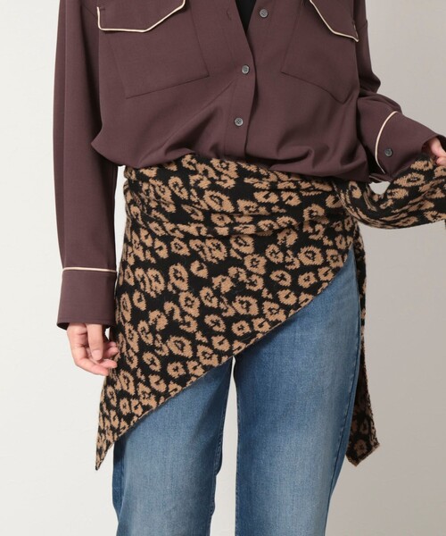 セール】トライアングルレオパード柄ストール（ストール/ショール