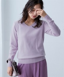 薄紫セーター　使用歴あり 立体編みニット オーバーサイズ セーター[品番：BSRW0000732