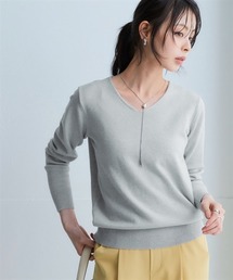nissen | 洗えるVネックニット【毛玉になりにくいふんわりもちもち素材】＜大きいサイズ有＞(ニット/セーター)