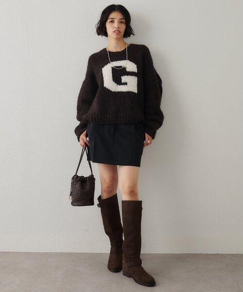 Whim Gazette（ウィムガゼット）の「タックミニスカート（スカート・レディース・グレー/ブラック・38/36）」の12枚目の写真