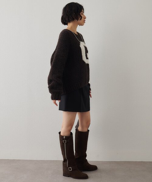 Whim Gazette（ウィムガゼット）の「タックミニスカート（スカート・レディース・グレー/ブラック・38/36）」の16枚目の写真