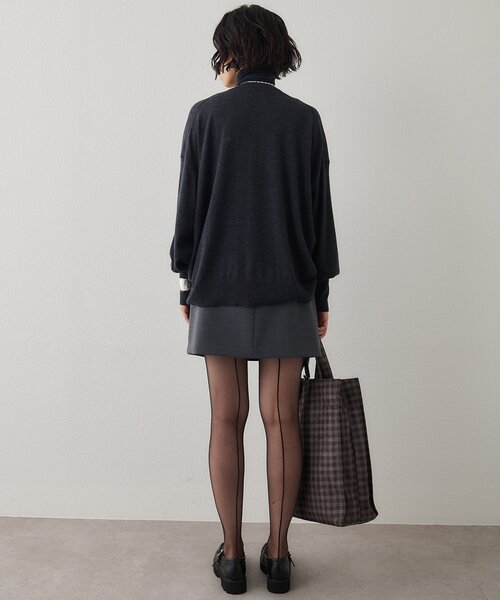 Whim Gazette（ウィムガゼット）の「タックミニスカート（スカート・レディース・グレー/ブラック・38/36）」の7枚目の写真