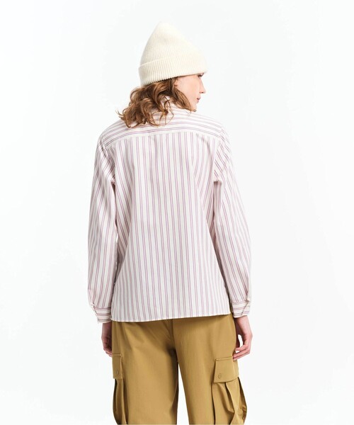 AIGLE（エーグル）の「吸水速乾 ストライプロングスリーブシャツ（シャツ/ブラウス・レディース・ホワイト・36/38）」の6枚目の写真
