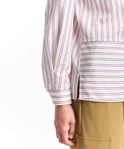 AIGLE（エーグル）の「吸水速乾 ストライプロングスリーブシャツ（シャツ/ブラウス・レディース・ホワイト・36/38）」の7枚目の写真