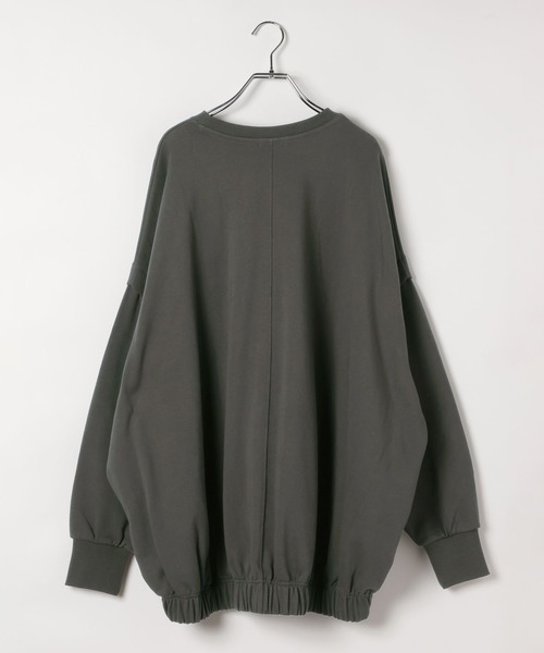 LEPSIM（レプシィム）の「バックギャザーチュニックAW　582448（Tシャツ/カットソー・レディース・ブラック/アイボリー/チャコールグレー/カーキ・FREE）」の5枚目の写真