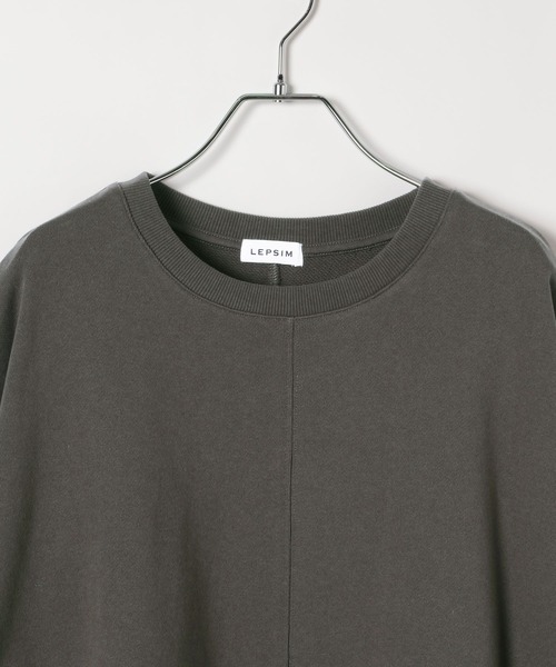 LEPSIM（レプシィム）の「バックギャザーチュニックAW　582448（Tシャツ/カットソー・レディース・ブラック/アイボリー/チャコールグレー/カーキ・FREE）」の6枚目の写真