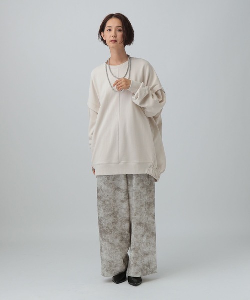 LEPSIM（レプシィム）の「バックギャザーチュニックAW　582448（Tシャツ/カットソー・レディース・ブラック/アイボリー/チャコールグレー/カーキ・FREE）」の19枚目の写真