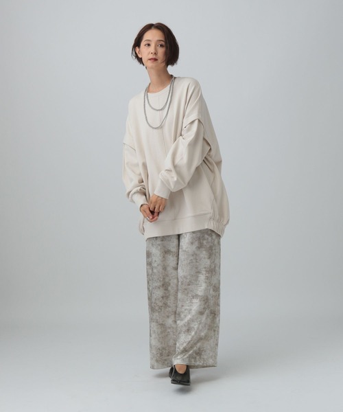 LEPSIM（レプシィム）の「バックギャザーチュニックAW　582448（Tシャツ/カットソー・レディース・ブラック/アイボリー/チャコールグレー/カーキ・FREE）」の20枚目の写真