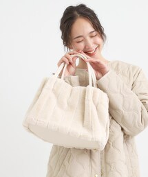 SHOO・LA・RUE | 【高レビュー/2WAY】きれい見えで上品な ストライプファートートバッグ(トートバッグ)
