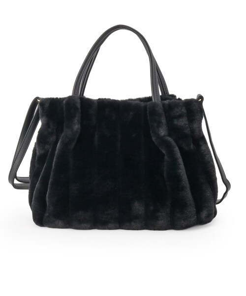 SHOO・LA・RUE（シューラルー）の「【高レビュー/2WAY】きれい見えで上品な ストライプファートートバッグ（トートバッグ・レディース・ライトグレー/ベージュ/ブラック/ブラウン系/チャコールグレー/アイボリー・00）」の9枚目の写真