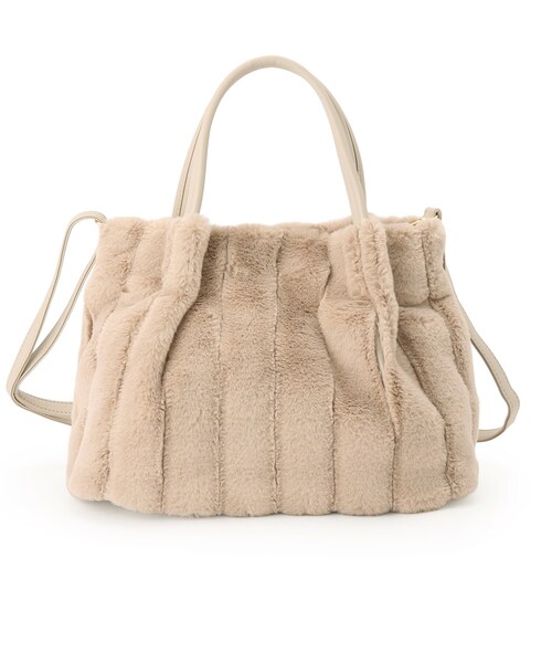 SHOO・LA・RUE（シューラルー）の「【高レビュー/2WAY】きれい見えで上品な ストライプファートートバッグ（トートバッグ・レディース・ライトグレー/ベージュ/ブラック/ブラウン系/チャコールグレー/アイボリー・00）」の10枚目の写真